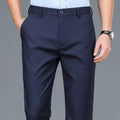 Male Smart Casual Pants Stretchy Sports Men'S Fast Dry Trousers Spring Autumn Full Length Straight Office Black Navy Work Pants